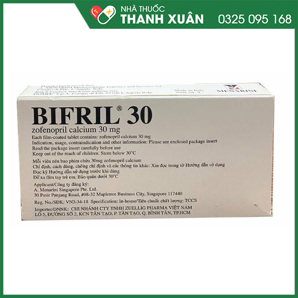 Bifril 30 thuốc điều trị tăng huyết áp